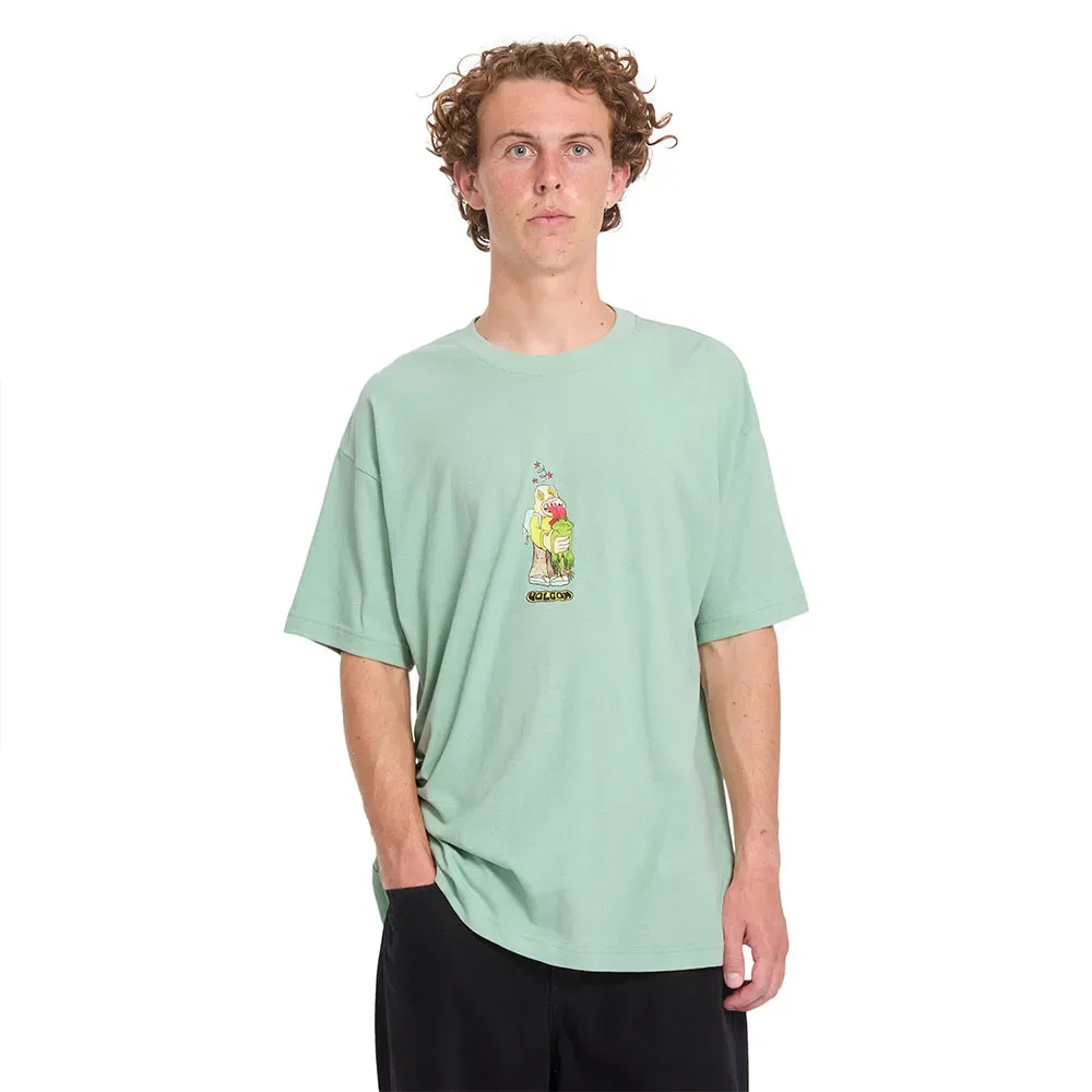 Maglietta A Maniche Corte Acid Frog Loose Ice Green XL - Volcom - FashionsVida
