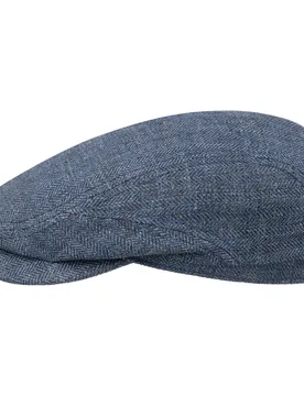Vinta Linen Flat Cap by - blue - Herren - Size: 58 cm - Stetson - FashionsVida