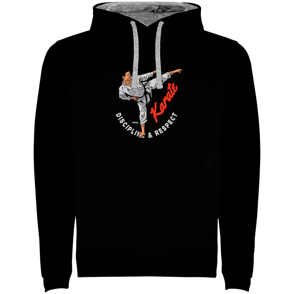 Sweat à Capuche Karate Bicolor Black / Grey M - Kruskis - FashionsVida