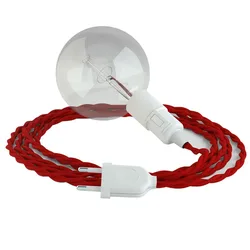 Cables Suspension Luminaire Tm09 5 M Red / White One Size