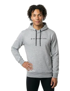 Felpa Con Cappuccio No Shortcuts Grey Melange