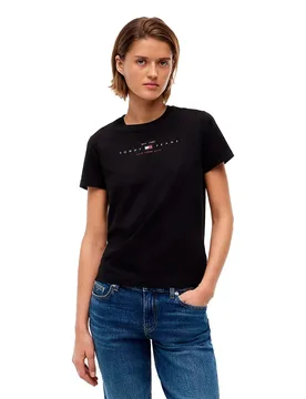 Maglietta A Maniche Corte Dw0dw22789 Black S - Tommy Jeans - FashionsVida