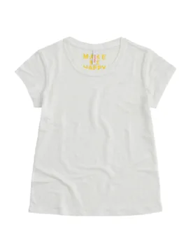 Round T-shirt Linen S/s Bianco L30201 - Sun68 - FashionsVida