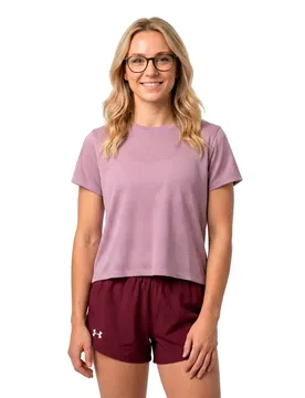 Maglietta A Maniche Corte Velociti Pink / Reflective S - Under armour - FashionsVida