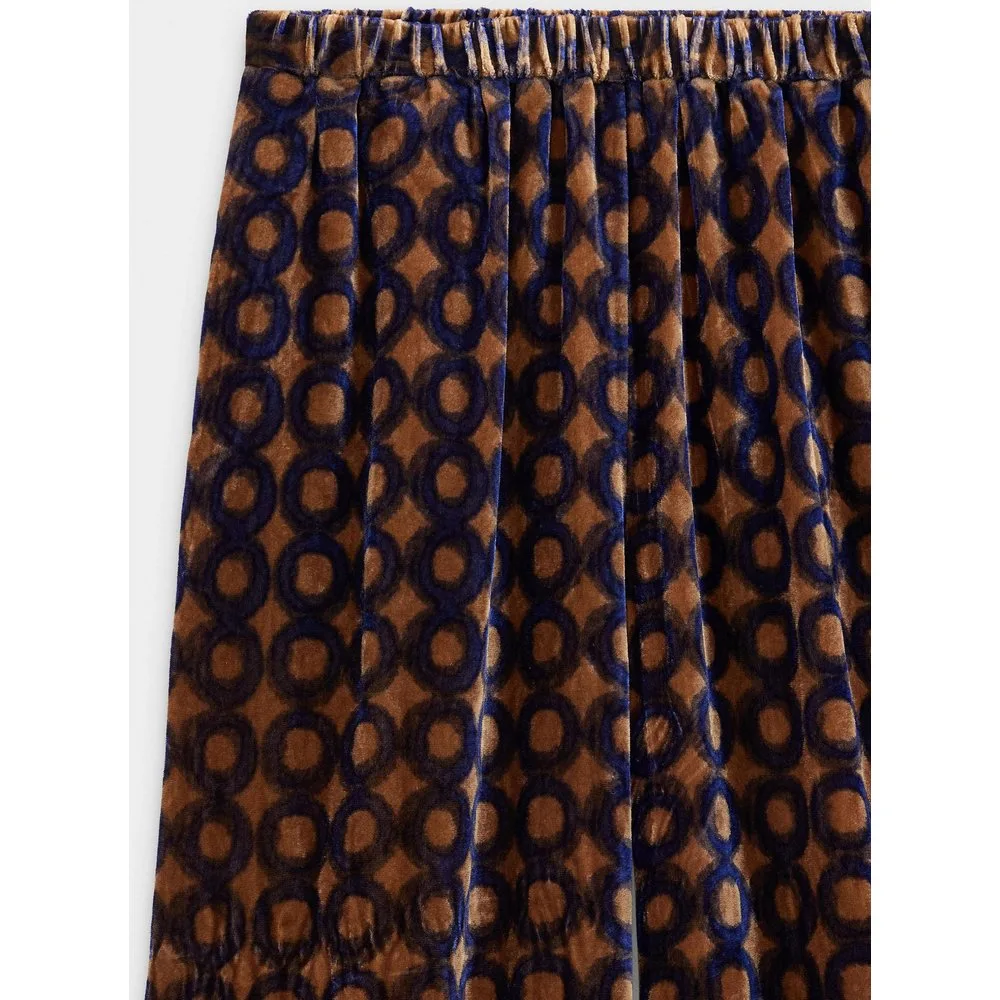 Pantalón recto de mujer con cintura elástica con estampado geométrico - Parfois - FashionsVida