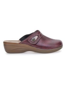 Pantofola bordeaux anatomica con cuciture a vista 80LY 38