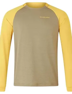 Maglietta A Maniche Lunghe Singletrack Tweed Green