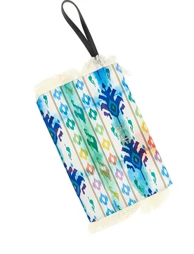 Pochette mare multicolor con frange in tessuto leggero BA26433 - Basile - FashionsVida