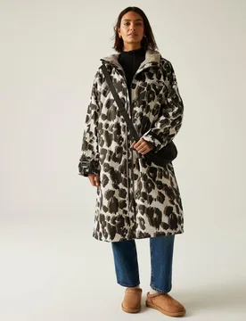 Waterproof Leopard Print Padded Coat Brown Mix female - Regatta - FashionsVida