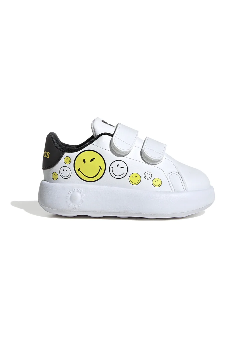 Sneakers bianche con smile e doppio strappo Advantage Smiley CF I 23 - Adidas - FashionsVida