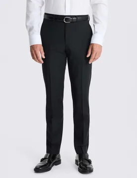 Tailored Fit Wool Blend Performance Suit Trousers Black male - MOSS - FashionsVida