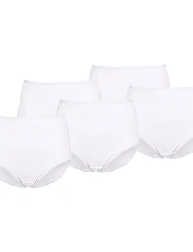 Baumwoll-Taillenslip weiss M Damen - wedolina - FashionsVida