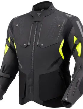 Giubbotto Moto HIKER IV Nero Antracite Fluo Giallo taglia XL - Rebelhorn - FashionsVida