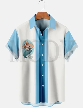 Sailor Mermen Funny Rainbow Shirt Oversized Stretch Music Car Aloha Shirts - Aliexpress - FashionsVida