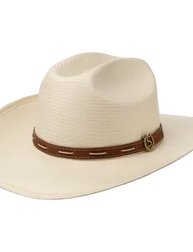 Edcouch Western Toyo Straw Hat by - nature - Size: M (56-57 cm) - Stetson - FashionsVida
