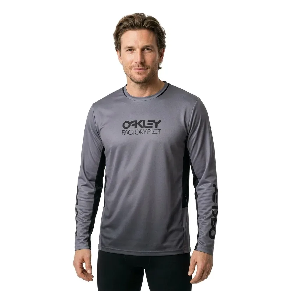 Apparel Maglia Da Enduro A Maniche Lunghe Maven Coast 2.0 Gradient Black Grey - Oakley - FashionsVida