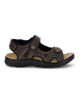 Sandali marroni con strappi in velcro CN20 44