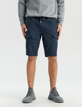Pantaloncini jogger in denim - indaco