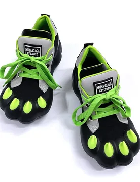 Animal Bear Claw Cosplay Party Women's Sneakers Fashion Black Fluorescent Green Platform women's casual shoe zapatillas de mujer - Aliexpress - FashionsVida
