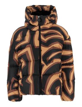 Piumino in nylon stampato