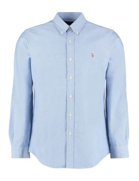 Ralph Lauren-Inspired Embroidered Cotton Button-Down Shirt