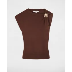 Top de mujer asimétrico con charme en el hombro