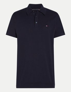 Regular-Fit Strick-Poloshirt Schwarz M