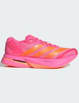 Scarpe da running Adizero Boston 13 45 1/3 Lucid Pink / Lucid Orange / Iron Metallic