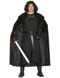 Ritter der Nacht Mittelalter-Herrenkostüm schwarz