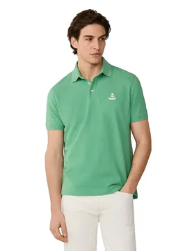 FaÇonnable Polo à Manches Courtes Birdie Pima Piq Jetty Blue L - Façonnable - FashionsVida