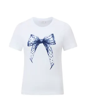 Slim Fit T-Shirt bow Organic female
