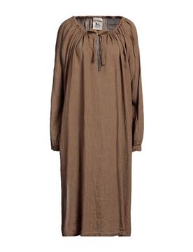 Vestido midi Mujer Caqui 34,36,38 Mujer