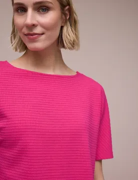 Dropped Shoulder Shirt mit Struktur female Pink