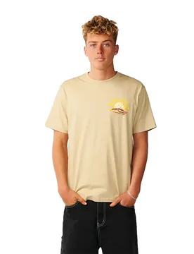 T-shirt à Manches Courtes Surf Trip Khaki Sand L