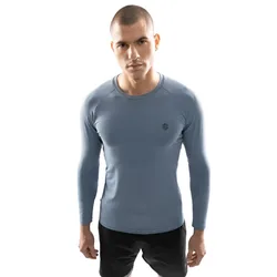 T-shirt à Manches Longues Aqua Blue XL