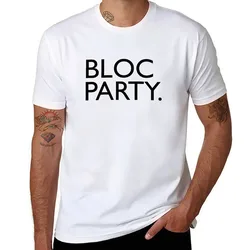 BLOC PARTY band logo black on white T-Shirt anime tshirt funny t shirts cotton T-Shirt