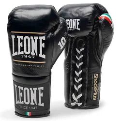 Gants De Boxe En Cuir Synthétique Shock Plus Black 8 oz
