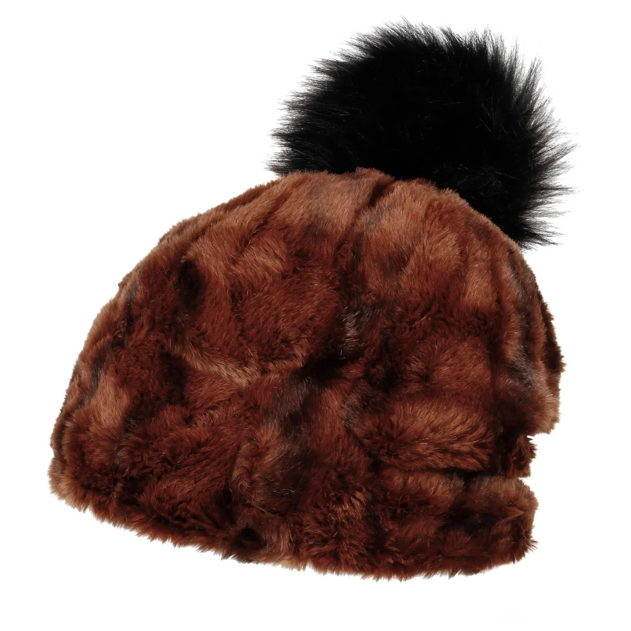Fake Fur Pompom Hat by - brown - Damen - Size: One Size - Gebeana - FashionsVida