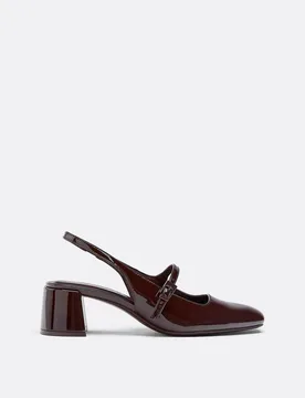 Mary Jane mit Blockabsatz BRAUN 40 - Stradivarius - FashionsVida
