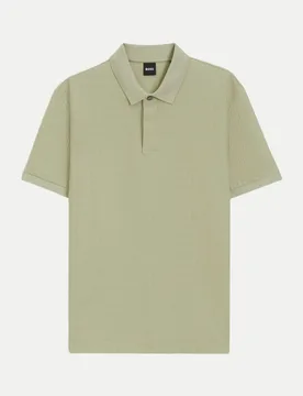 Boss Black Poloshirt Beige M - BOSS - FashionsVida