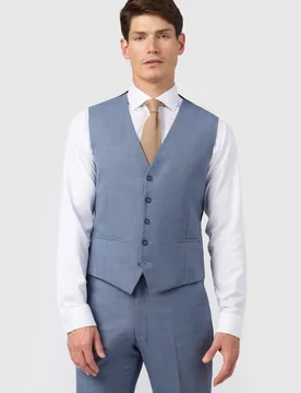 Mens Airforce Suit Waistcoat - Blue - Size 38 (Chest) - Racing Green - FashionsVida