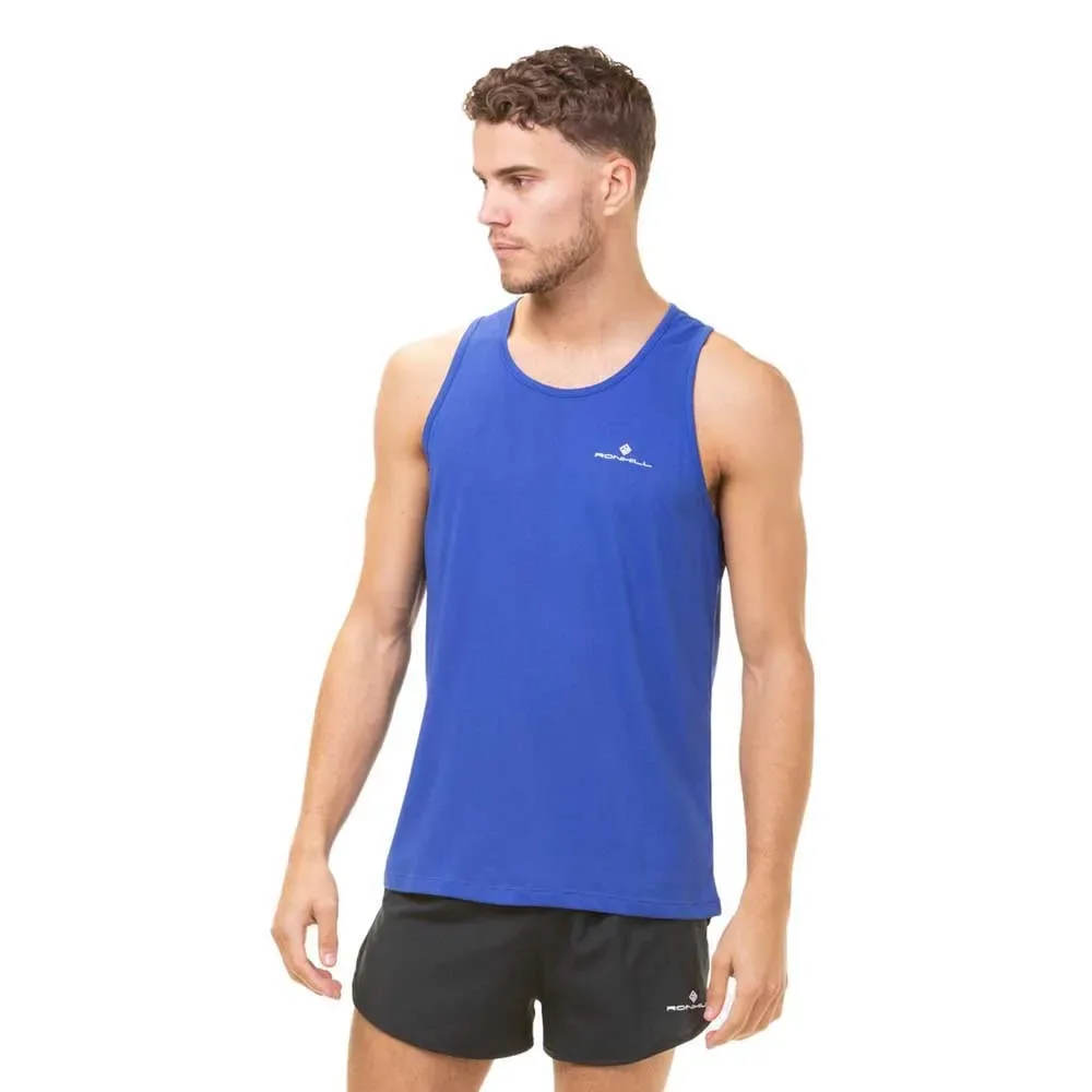 Core Sleeveless T-shirt DrkCobalt / BrightWhite S Men - Ronhill - FashionsVida