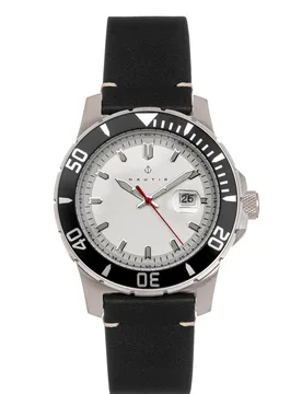 Dive Pro 200 Leather-band Deep Diving Watch W/date - - Size: ONESIZE - Nautis - FashionsVida