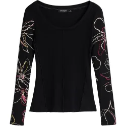 Camiseta de mujer manga larga floral