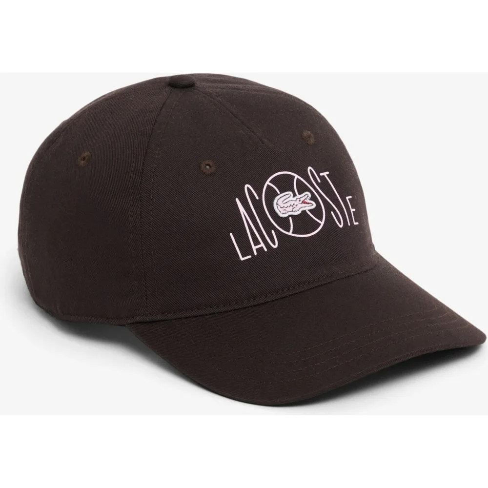 Gorra unisex de sarga de algodón estampada en - Lacoste - FashionsVida