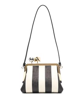 Pochette a righe bianche e nere