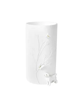 Jarrón 9x17cm PERRO DE PIE Blanco blanco - Raeder - FashionsVida