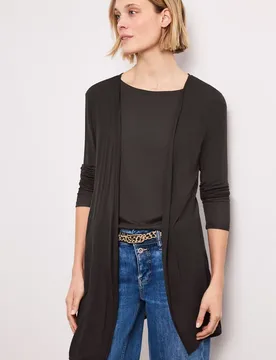 Langarm Jacke in offener Passform female Braun - Street One - FashionsVida
