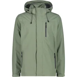 Man jacket zip hood chubasquero hombre Verde (54)
