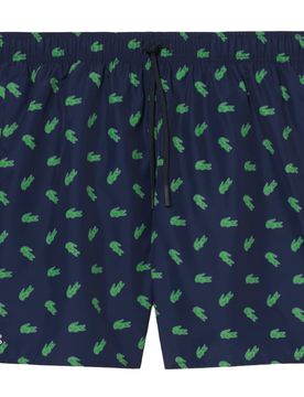 Badehose mit Kroko-Print - Shorts-Badehose - blau - Herren - Size: M